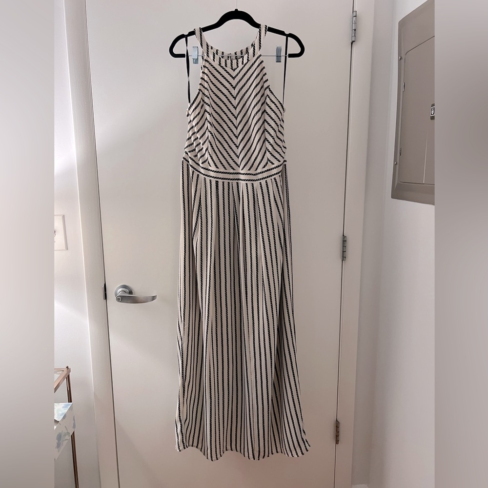 Ann Taylor- Navy and White Rope Pattern Dress- 12P